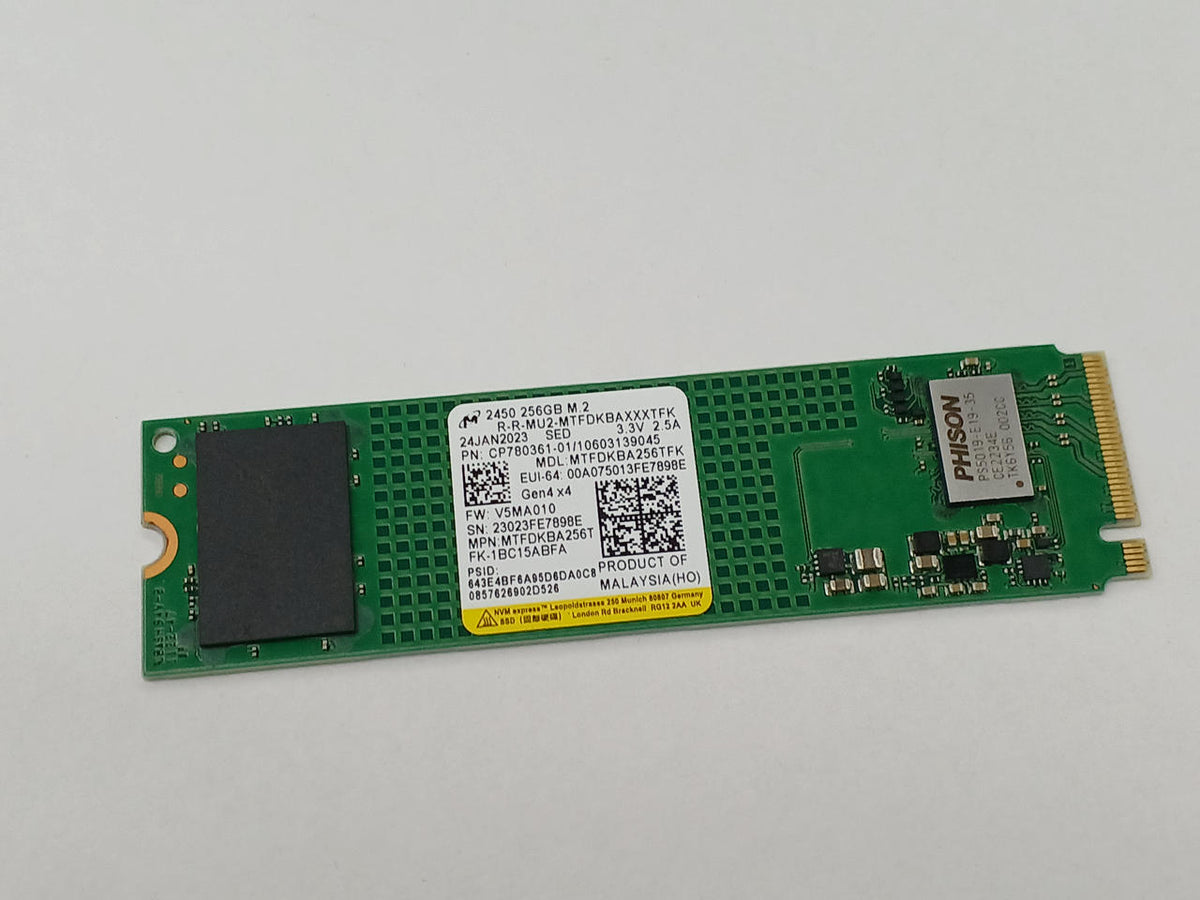 MICRON M.2 NVME SSD 256GB MTFDKBA256TFK