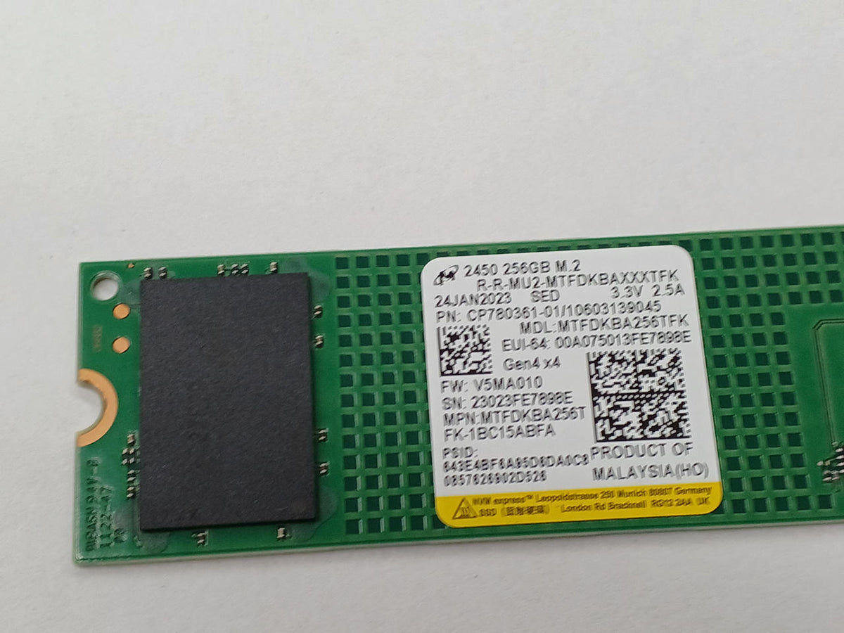 MICRON M.2 NVME SSD 256GB MTFDKBA256TFK