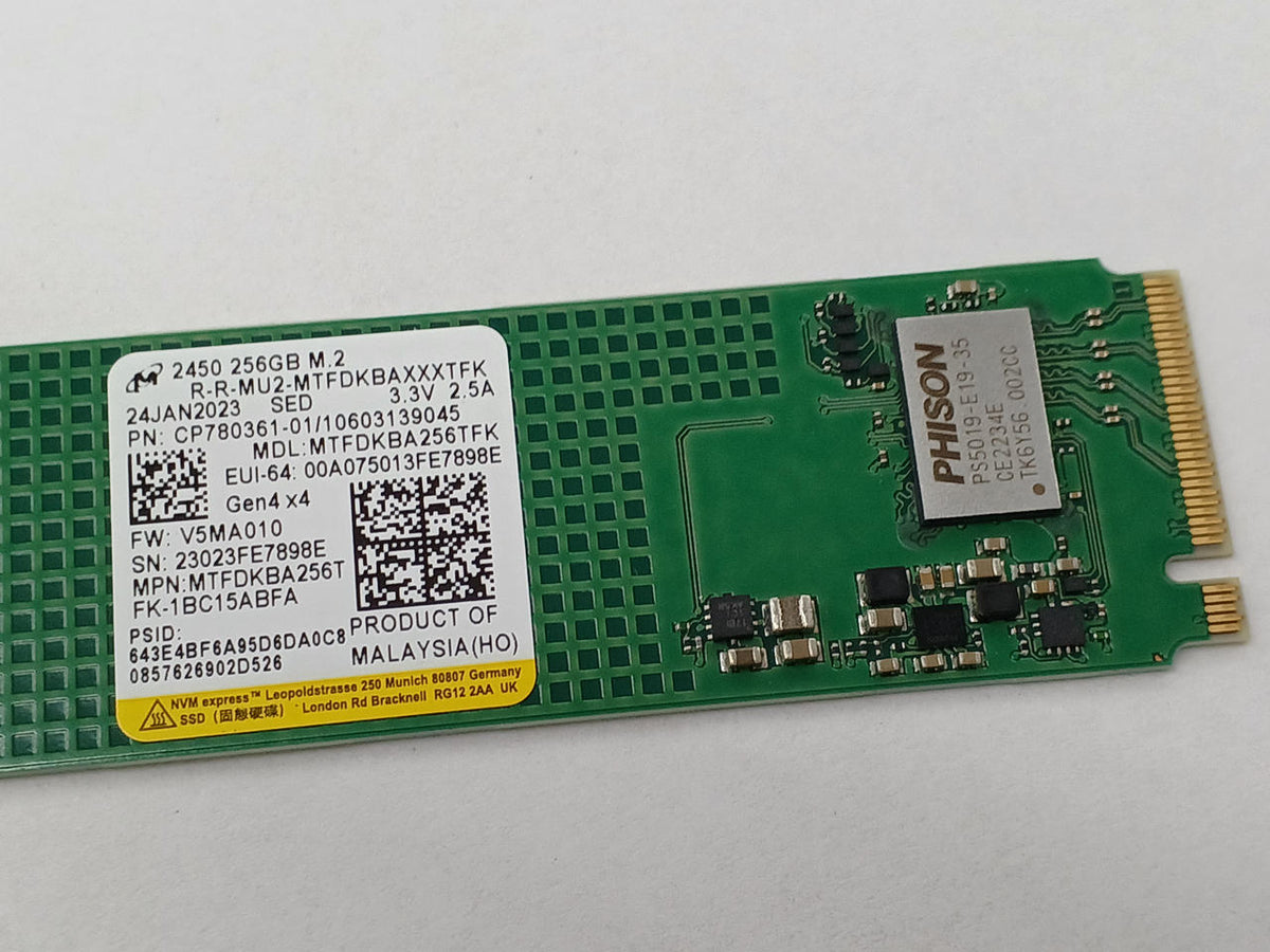 MICRON M.2 NVME SSD 256GB MTFDKBA256TFK
