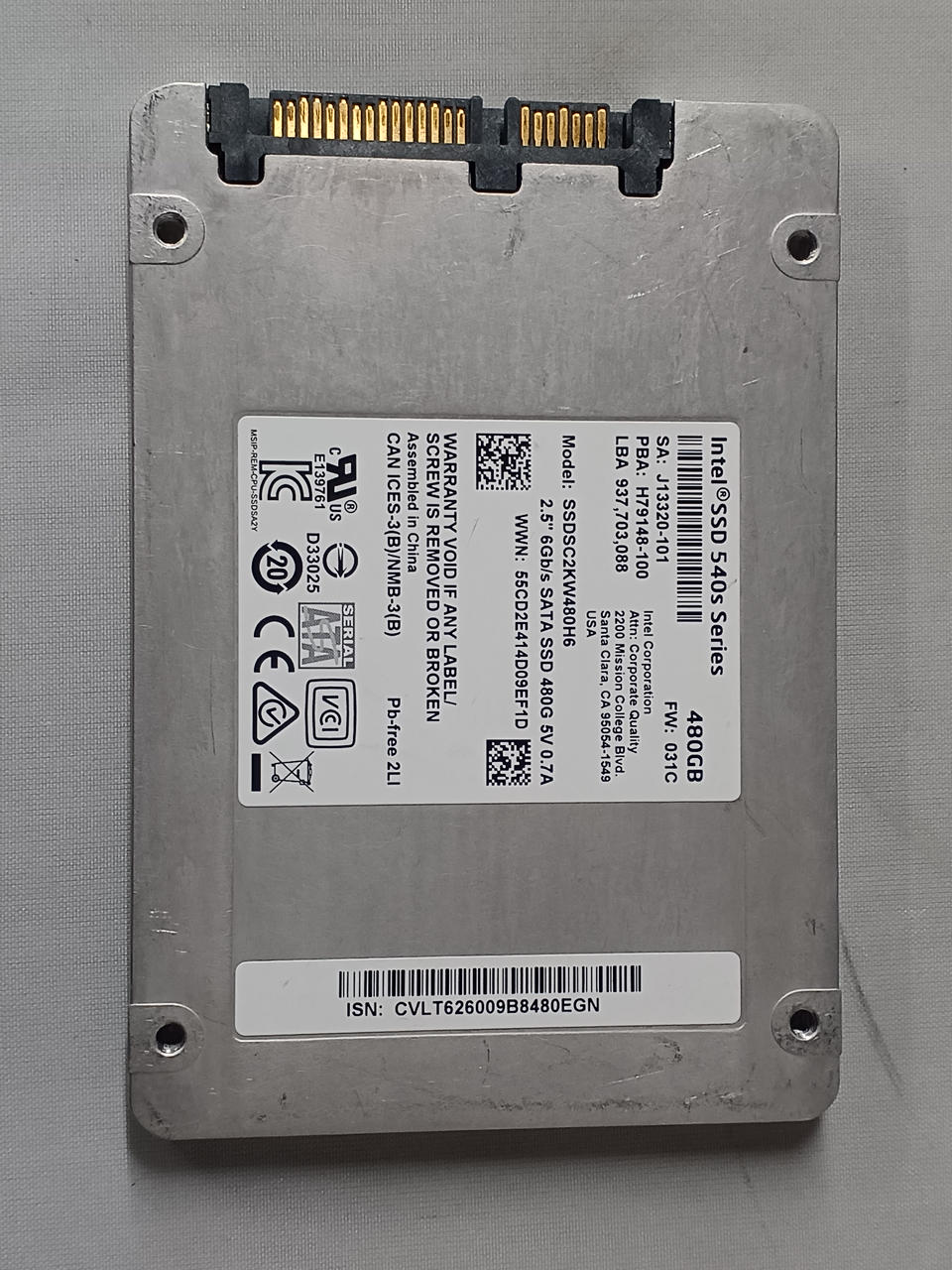 INTEL SSD SSDC2KW480H6