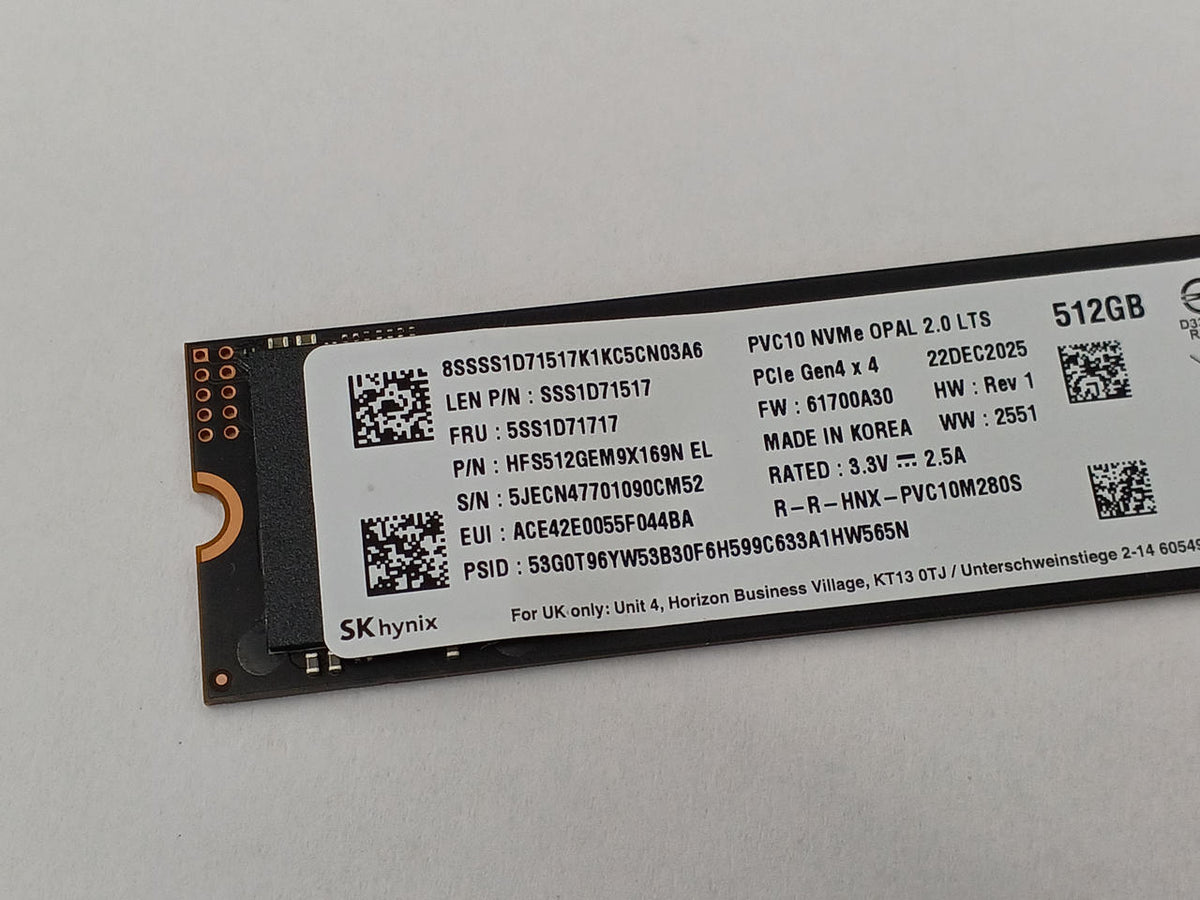 SK HYNIX M.2 NVME SSD (2280) 512GB HFS512GEM9X169N EL