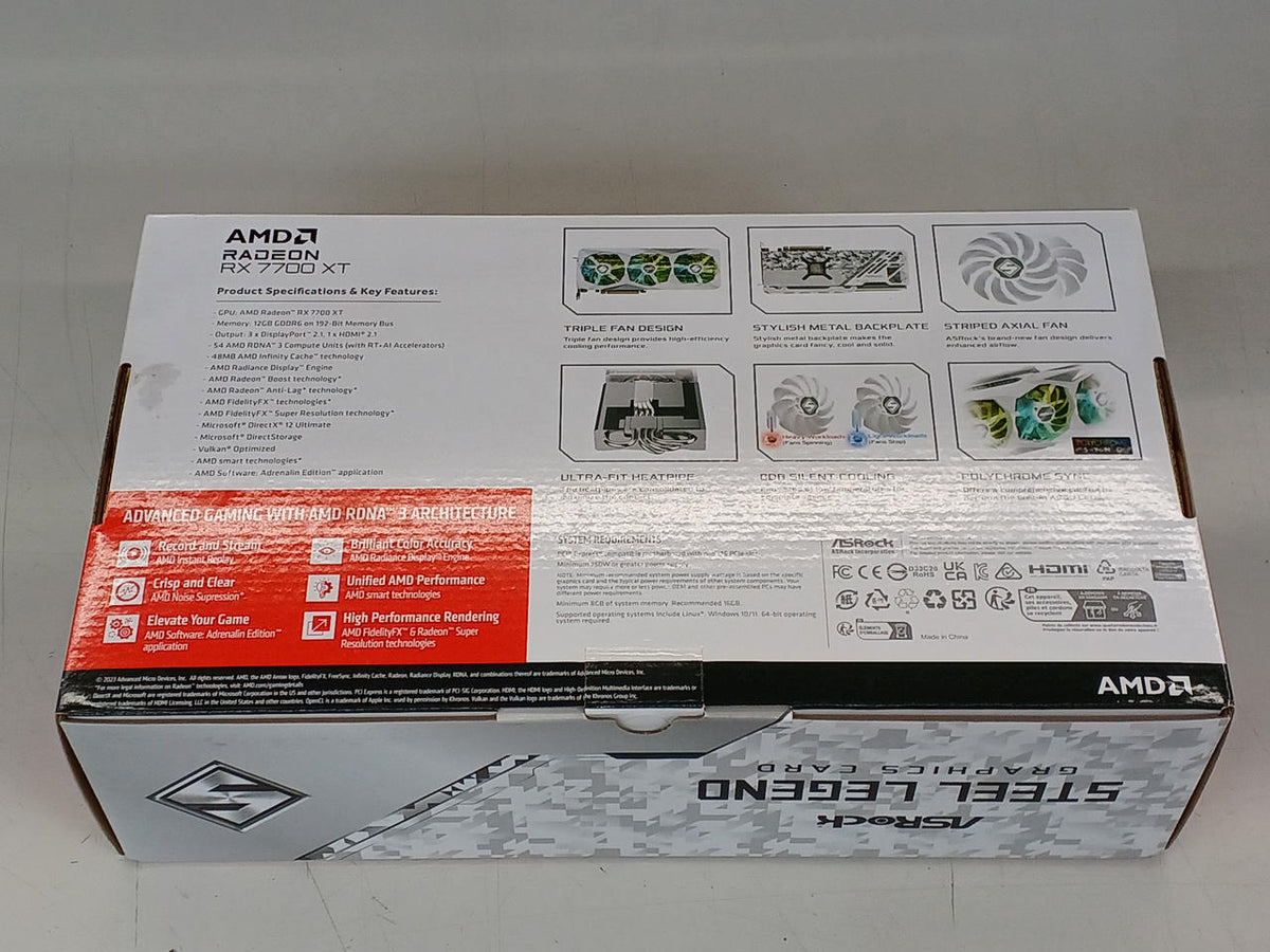 ASROCK Graphics Board RX7700XT SL 12GO