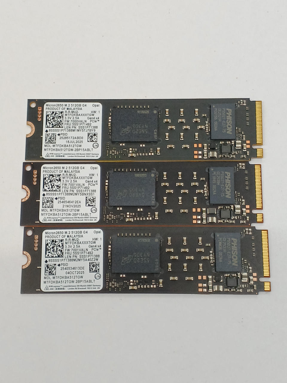 MICRON M.2 NVME 2280 512GB 3-Disc Set M.2 SSD 512GB (PCIE GEN4)