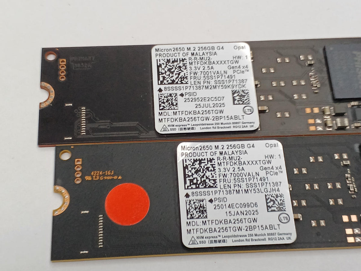 MICRON M.2 SSD NVME 256GB 2-piece set MTFDKBA256TGW