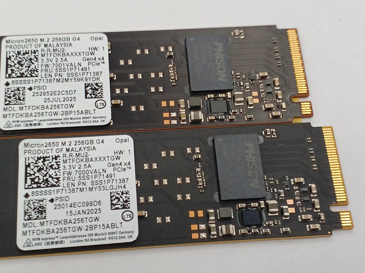 MICRON M.2 SSD NVME 256GB 2-piece set MTFDKBA256TGW