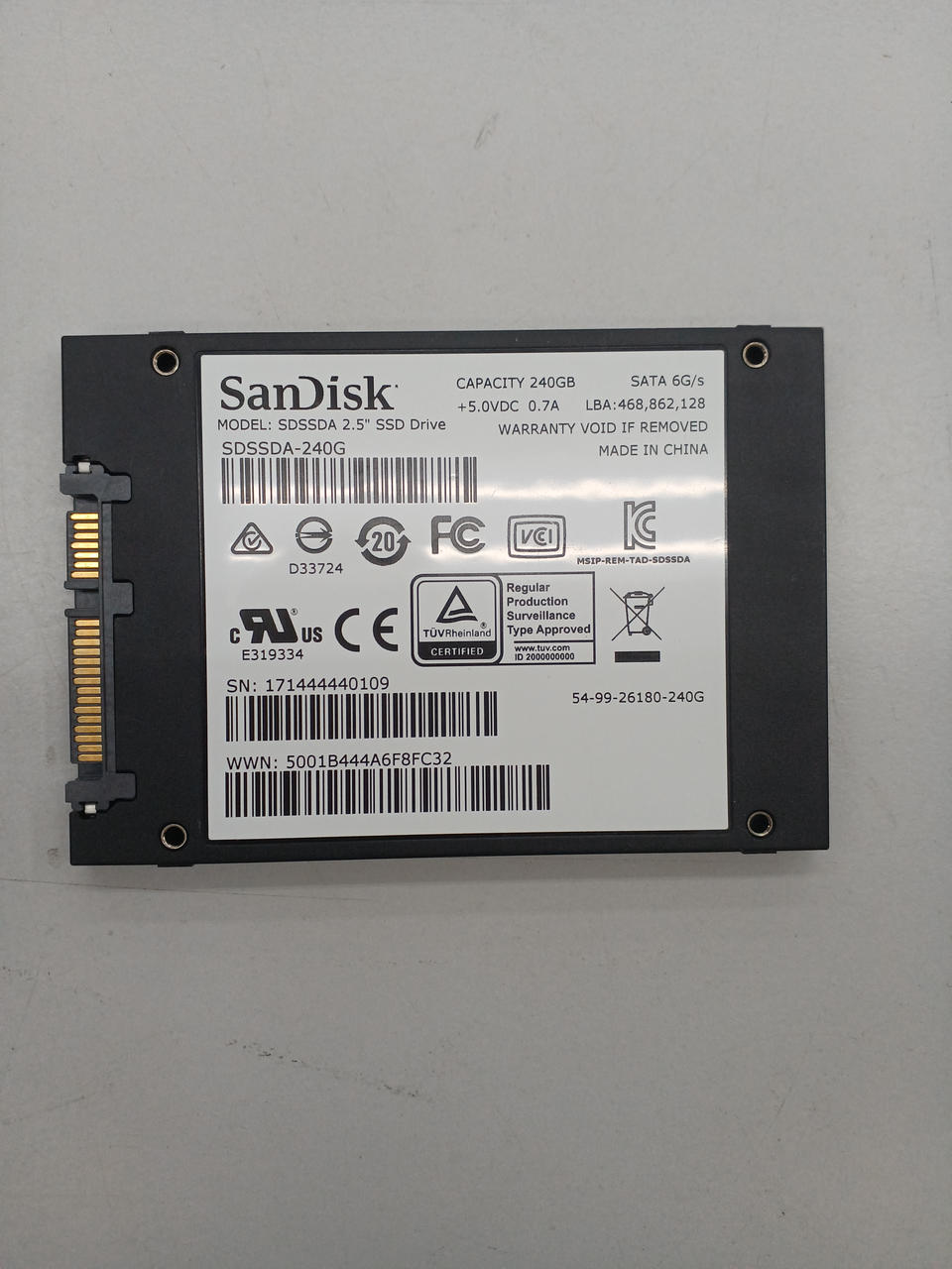 SANDISK SSD SDSSDA 2.5 SSD DRIVE