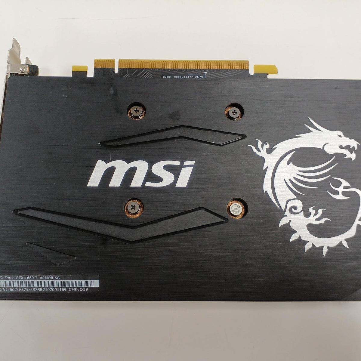 MSI Graphics Board GTX1660TI ARMOR 6G