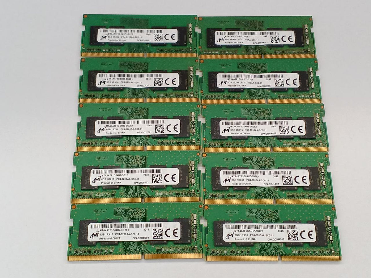 MICRON DDR4/8GB for Notebook 10-Piece Set MTA4ATF1G64HZ