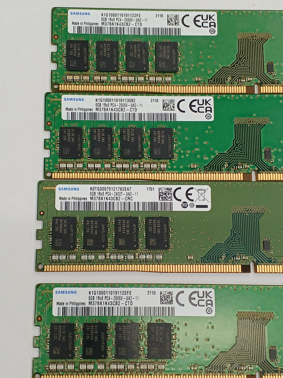 SAMSUNG DDR4-2666 (PC4-21300) 8GB 4-Module Set M378A1K43CB2-CTD