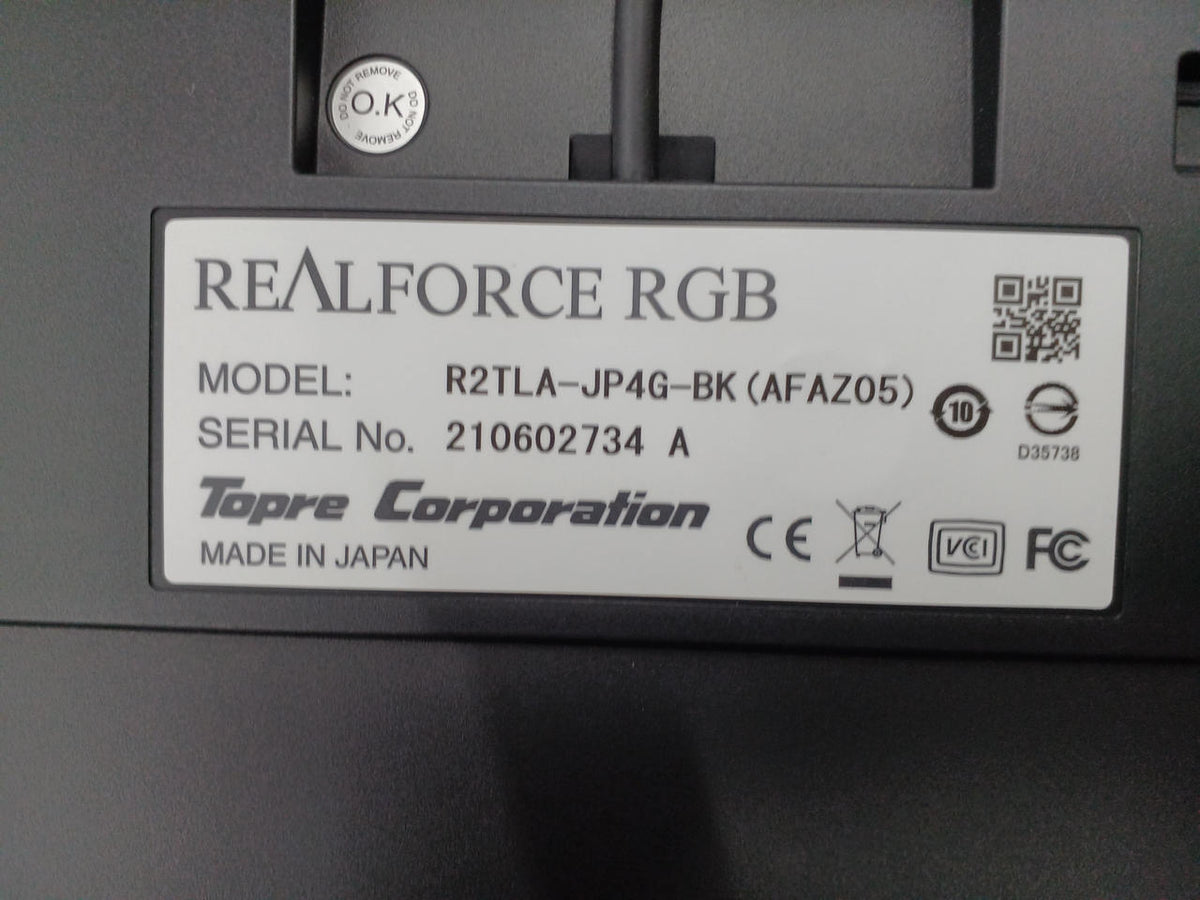 TOPRE Gaming Keyboard R2TLA-JP4G-BK