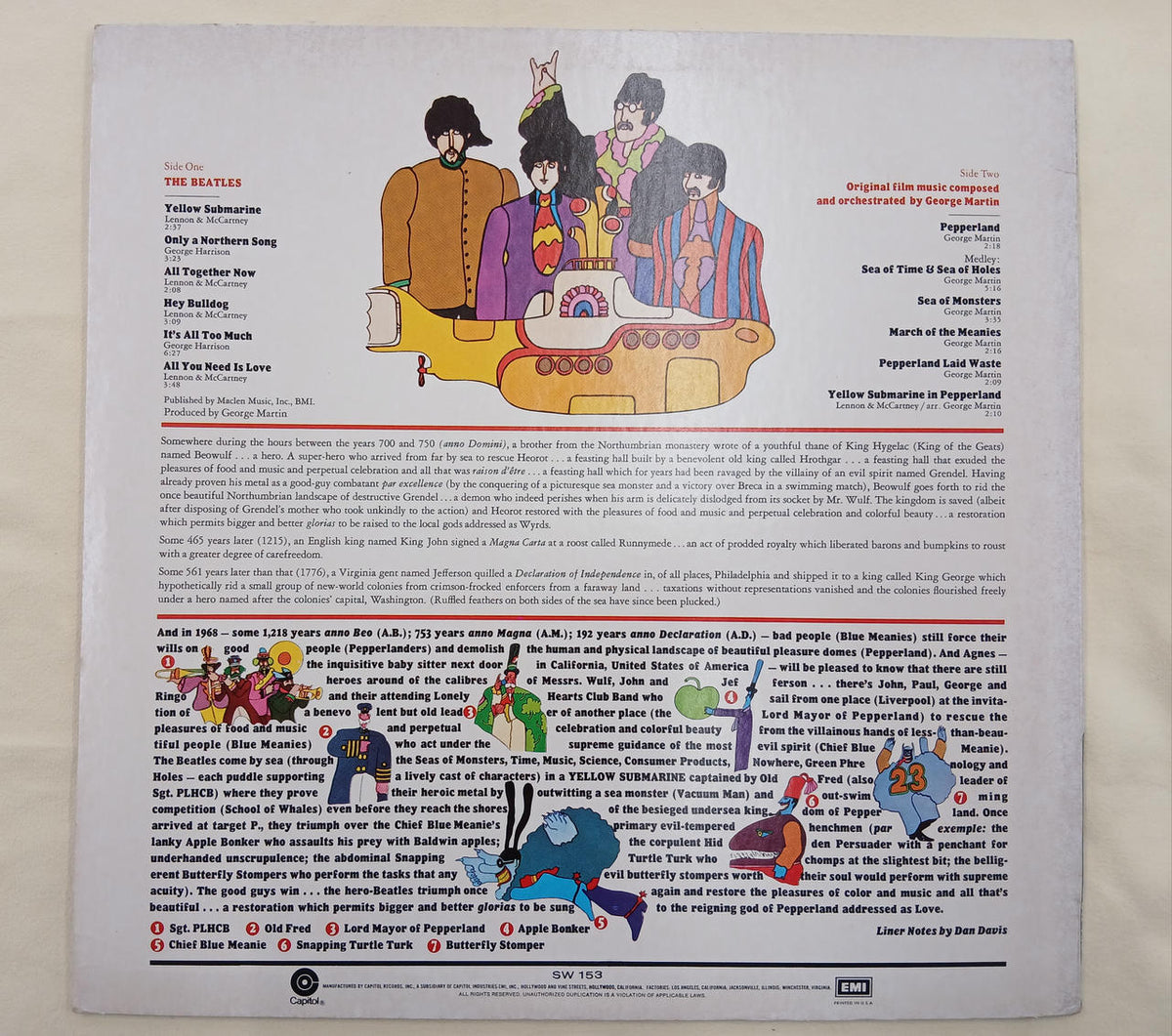 CAPITOL Record Yellow Submarine - Banzai Thrifting | BanzaiHobby