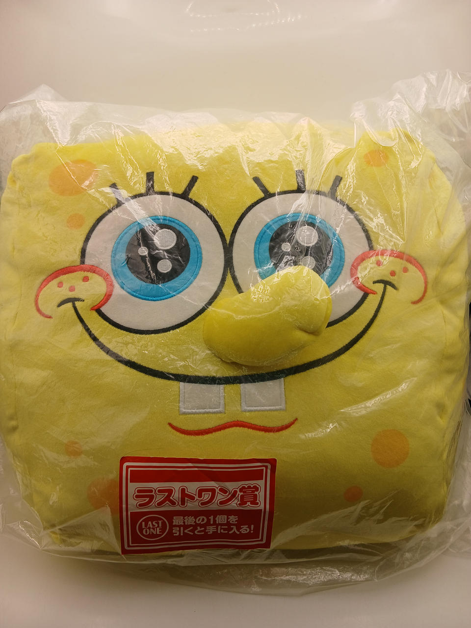 BANDAI Ichiban Kuji SpongeBob Last One Prize Mochi Mochi Face Cushion - Banzai Thrifting | BanzaiHobby