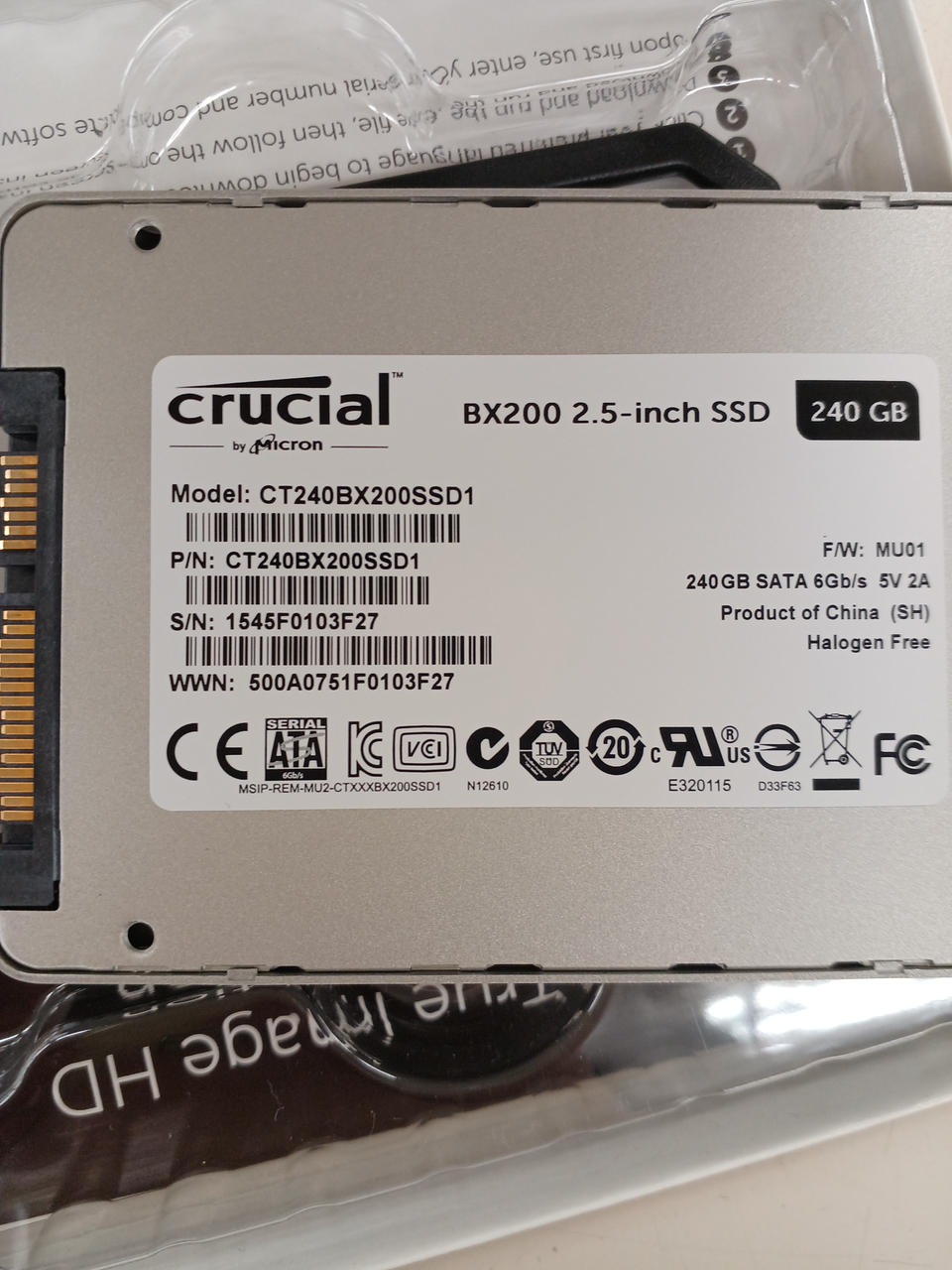 CRUCIAL 240GB　SSD CT240BX200SSD - Banzai Thrifting | BanzaiHobby