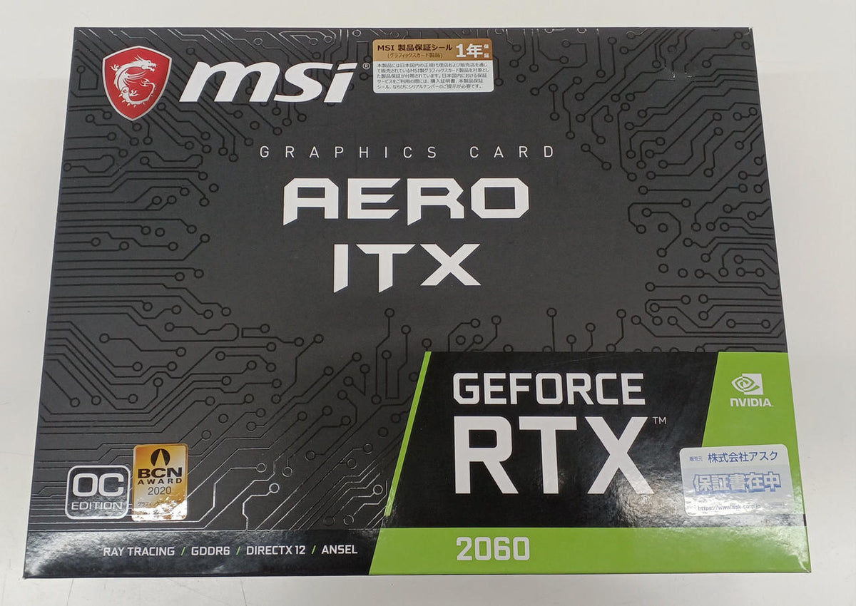 MSI Graphics Board: GEFORCE RTX 2060 AERO ITX 6G O - Banzai Thrifting | BanzaiHobby