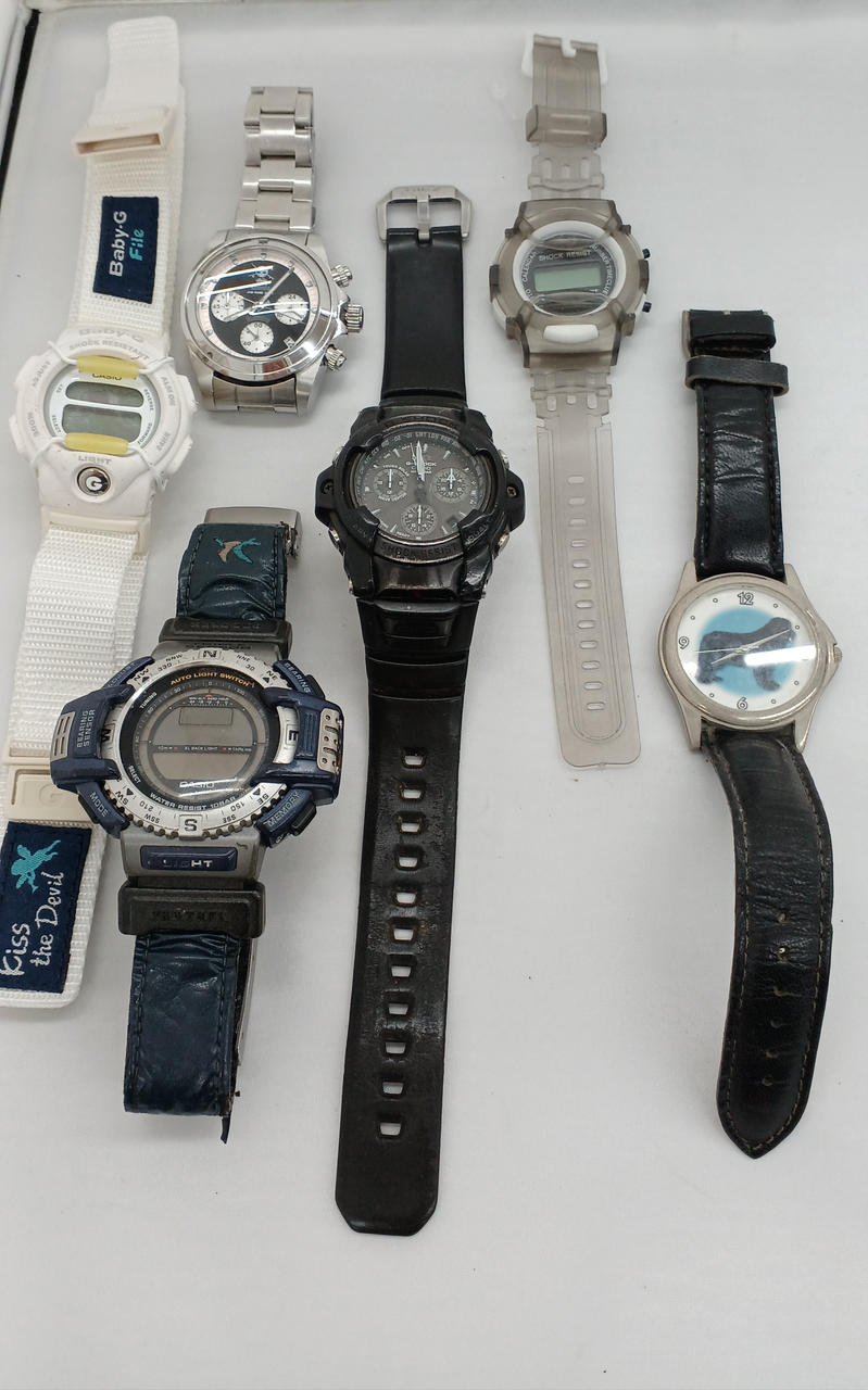 G-SHOCK PROTREK and others Junk Item Wristwatches 10-Piece Set Junk Items Wristwatches Bulk Sale - Banzai Thrifting | BanzaiHobby