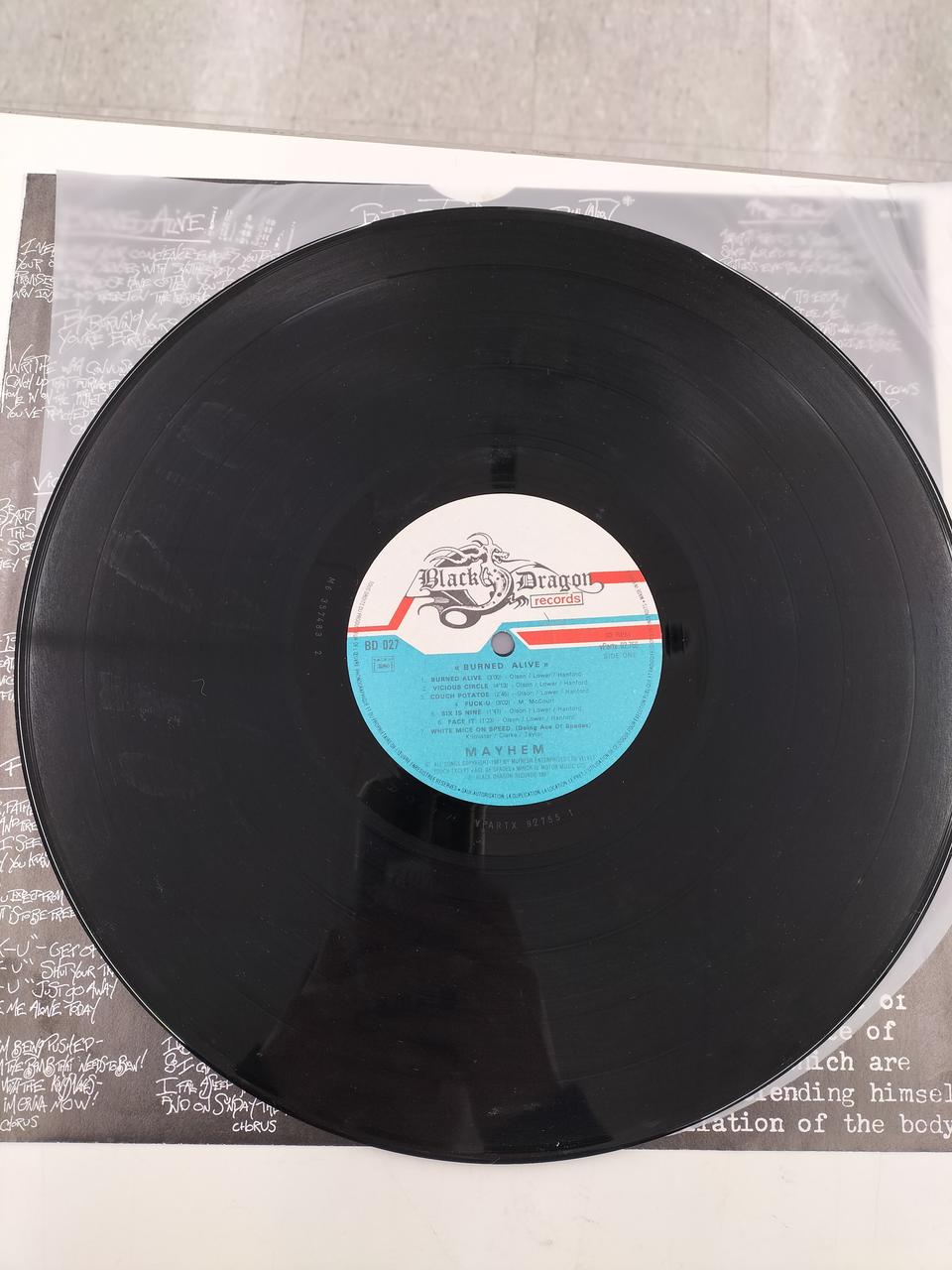 MAYHEM Record: BURNED ALIVE