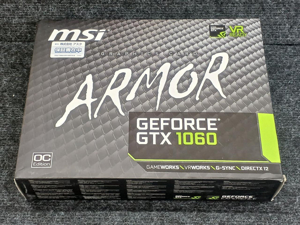 MSI Graphics Card: GTX 1060 ARMOR 6G OC