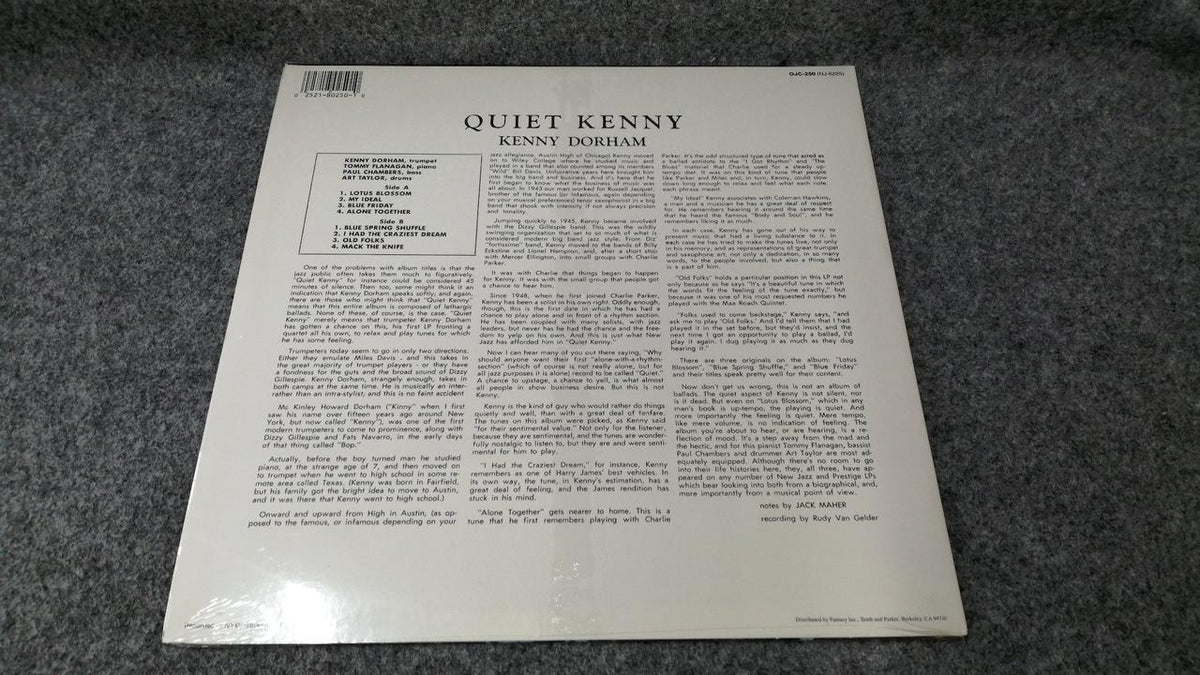 FANTASY INC Unopened QUIET KENNY/KENNY DORHAM QUIET KENNY/OJC-250