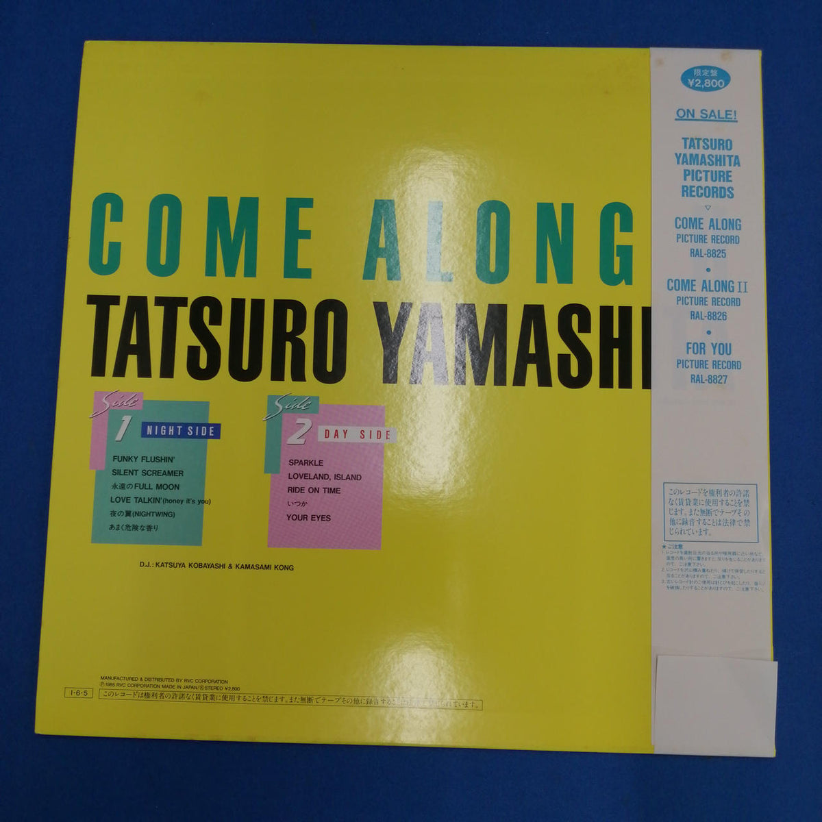 AIR Tatsuro Yamashita / COME ALONG II / LP Record RAL-8826
