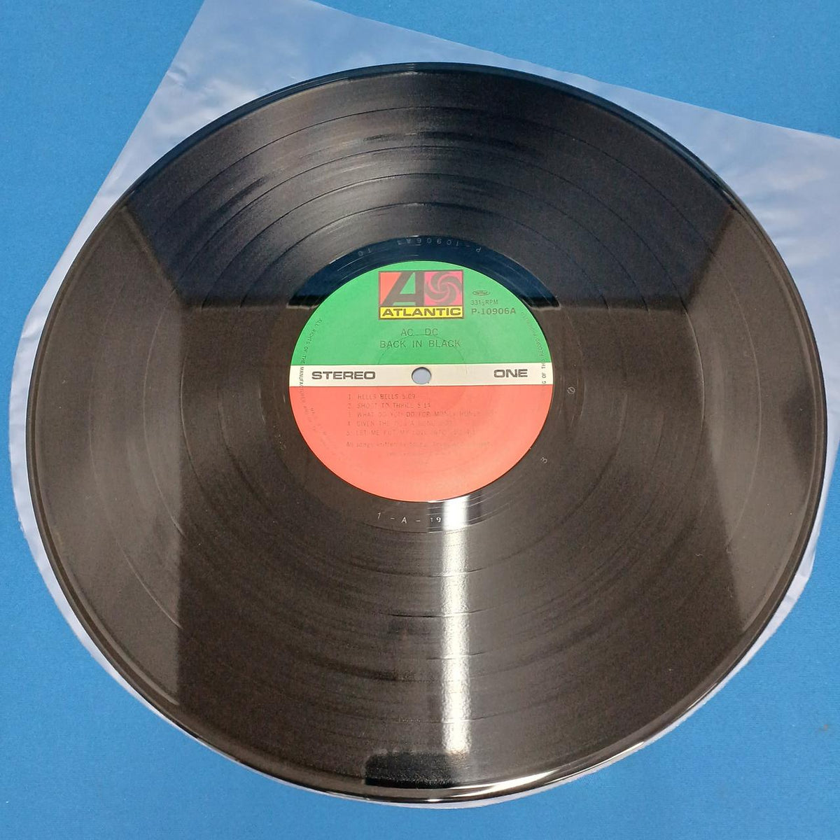 WARNER PIONEER AC-DC/Back in Black/LP Record P-10906A