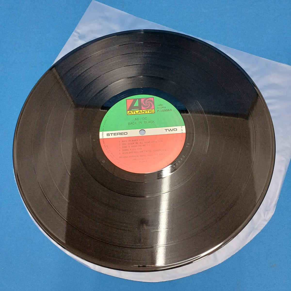 WARNER PIONEER AC-DC/Back in Black/LP Record P-10906A