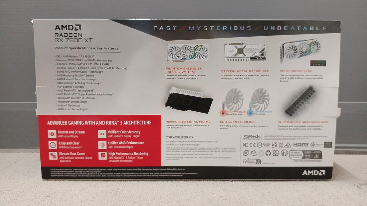 ASROCK Graphics Board: RADEON RX7900XT PGW 20GO