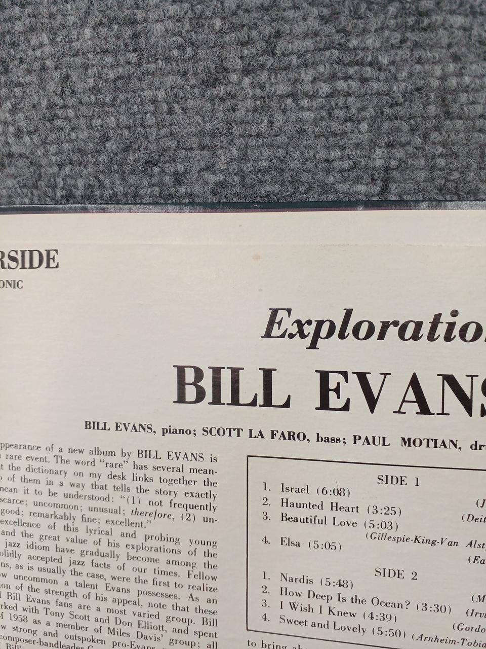 RIVERSIDE BILL EVANS TRIO - EXPLORATIONS OJC-037(RLP-9351)