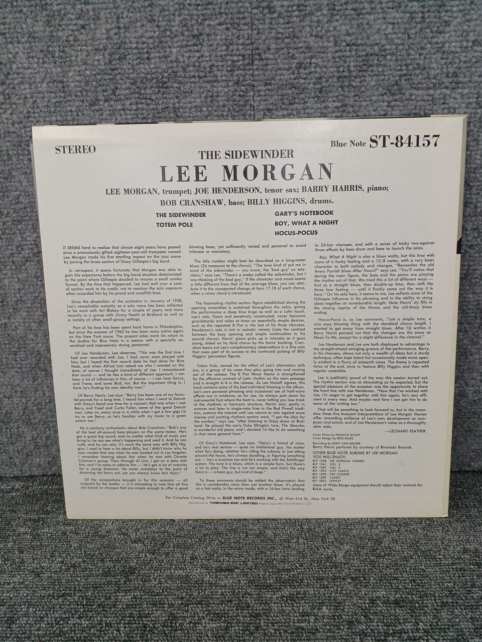 BLUENOTE LEE MORGAN - THE SIDEWINDER BST-84157