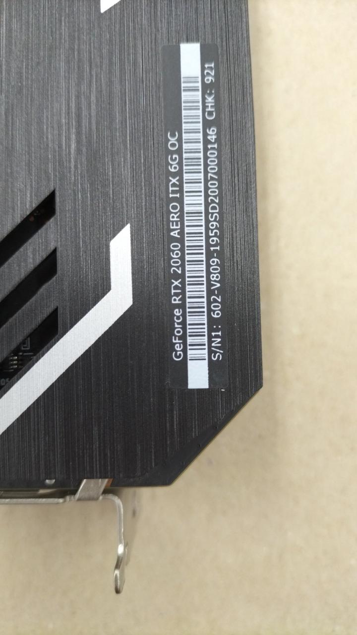 MSI Graphics Board: GEFORCE RTX2060 AERO ITX 6G OC