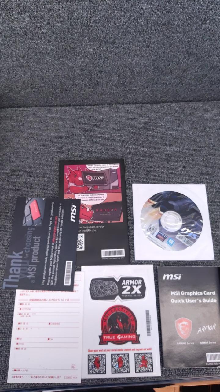MSI Graphics Card: RX570 ARMOR 8GB