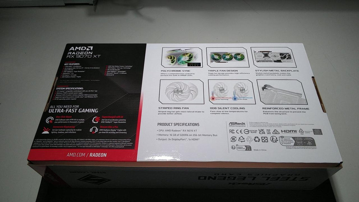 ASROCK Graphics Board RX9070XT SL 16G
