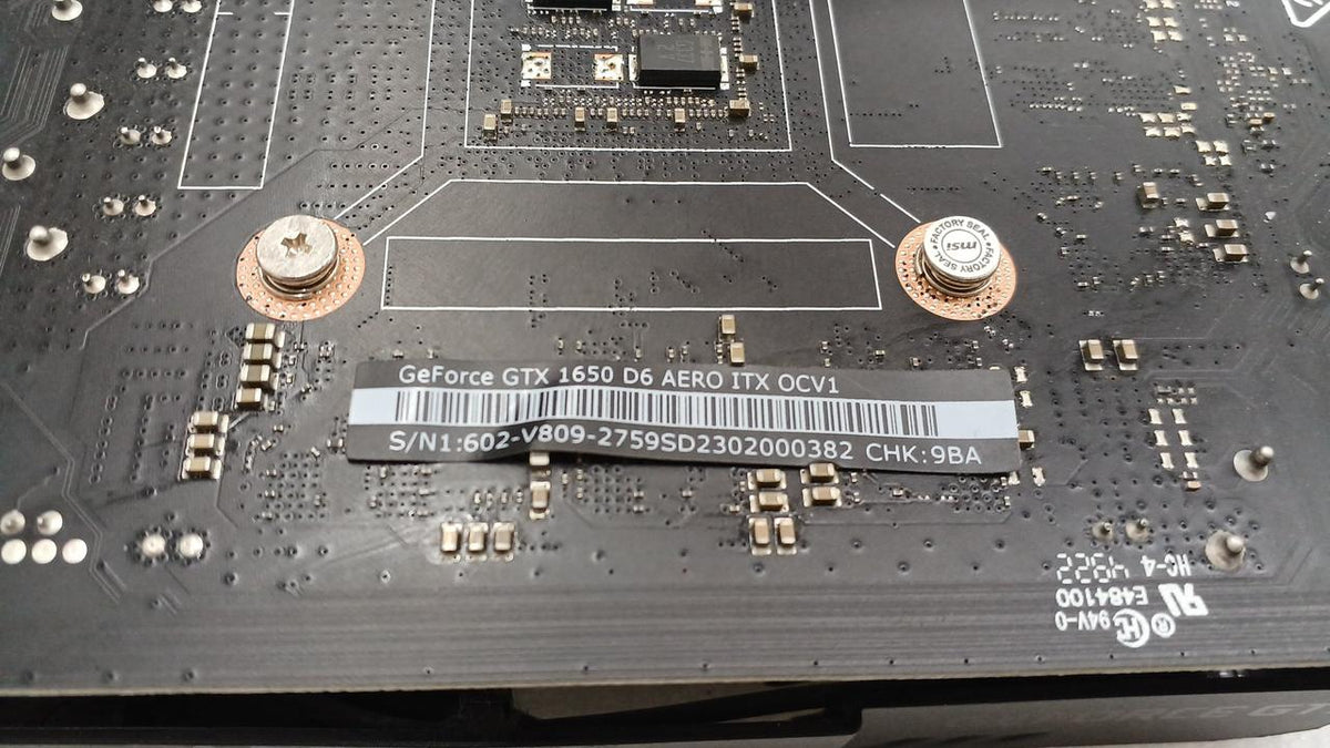 MSI Graphics Board GTX1650 D6 AERO