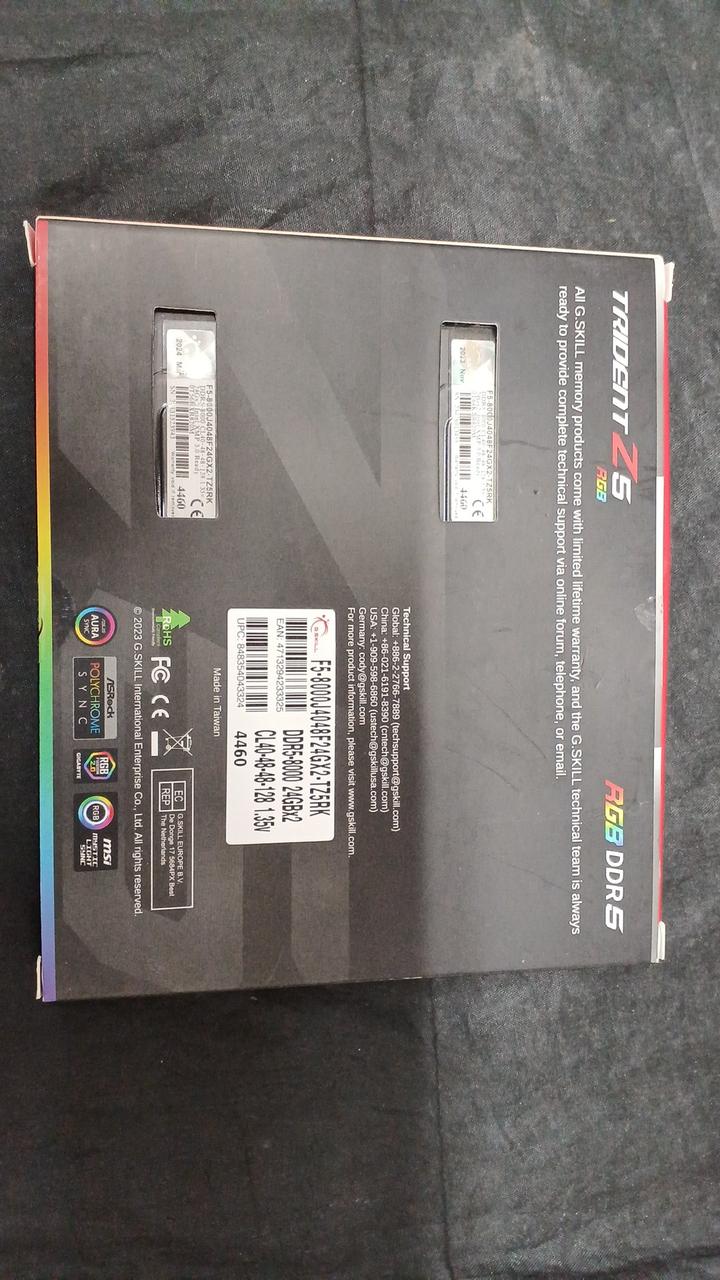 G.SKILL Memory: F5-8000J4048F24GX2