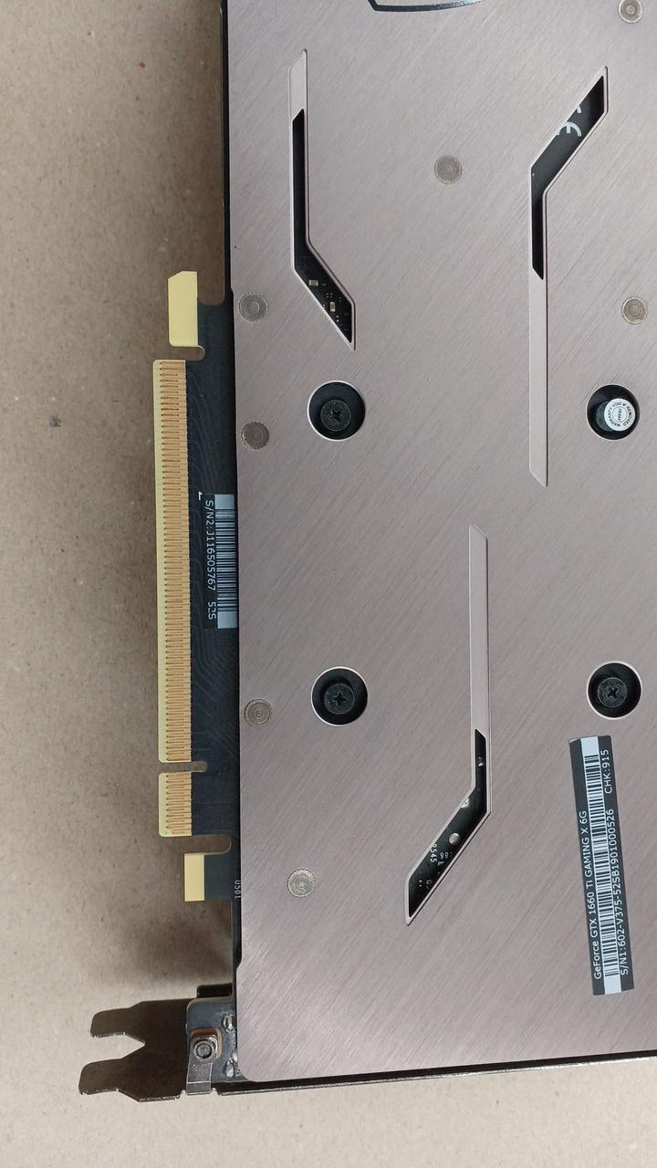 MSI Graphics Board: GTX 1660 TI GAMING X 6G