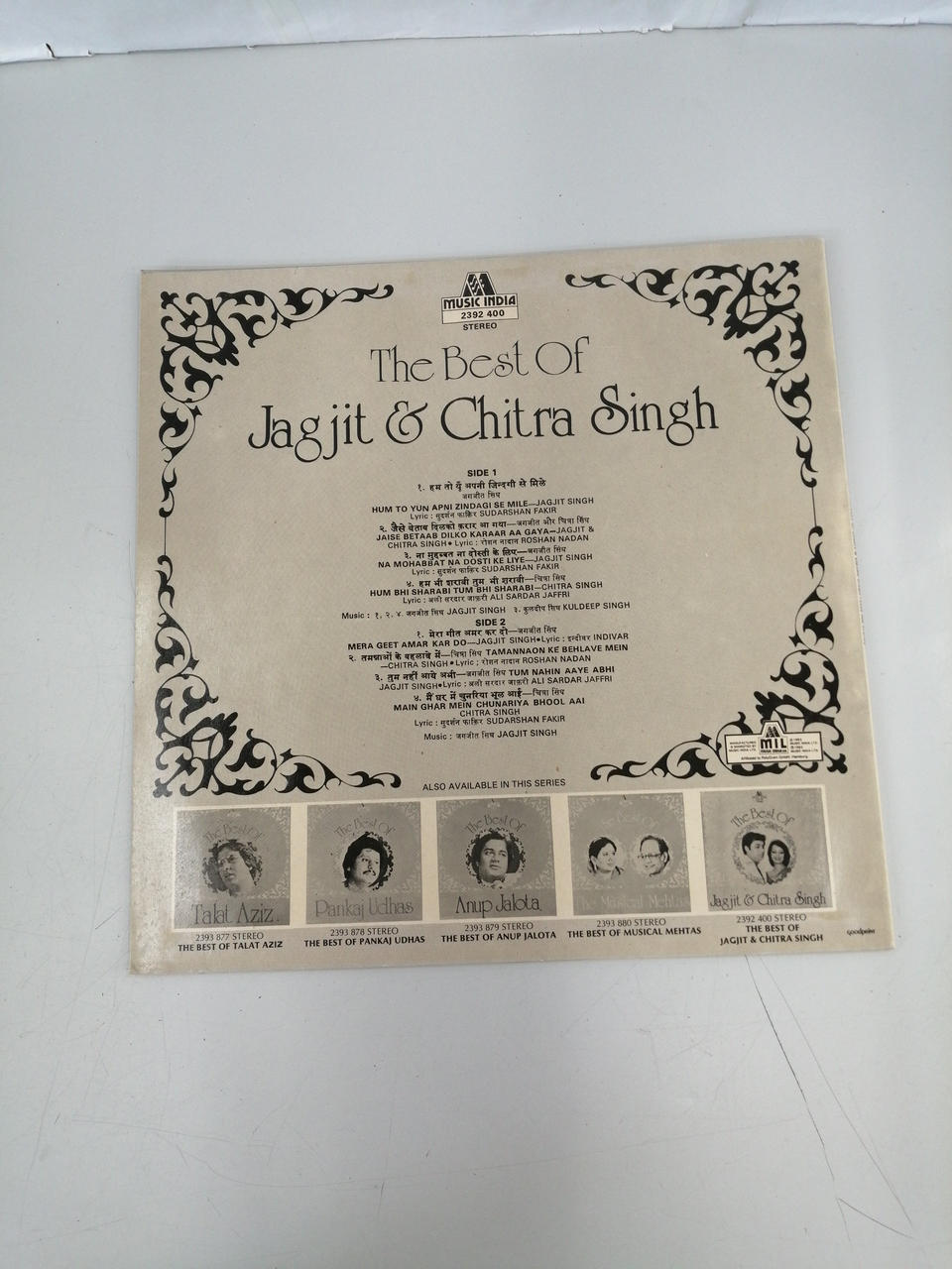 MUSICA Western Music THE BEST OF JAGJIT & CHITRA SING
