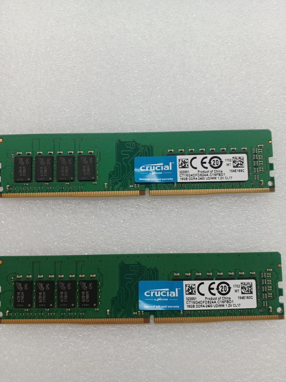CRUCIAL [16GBx2] DDR4 memory CT16G4DFD824A. C16FBD1