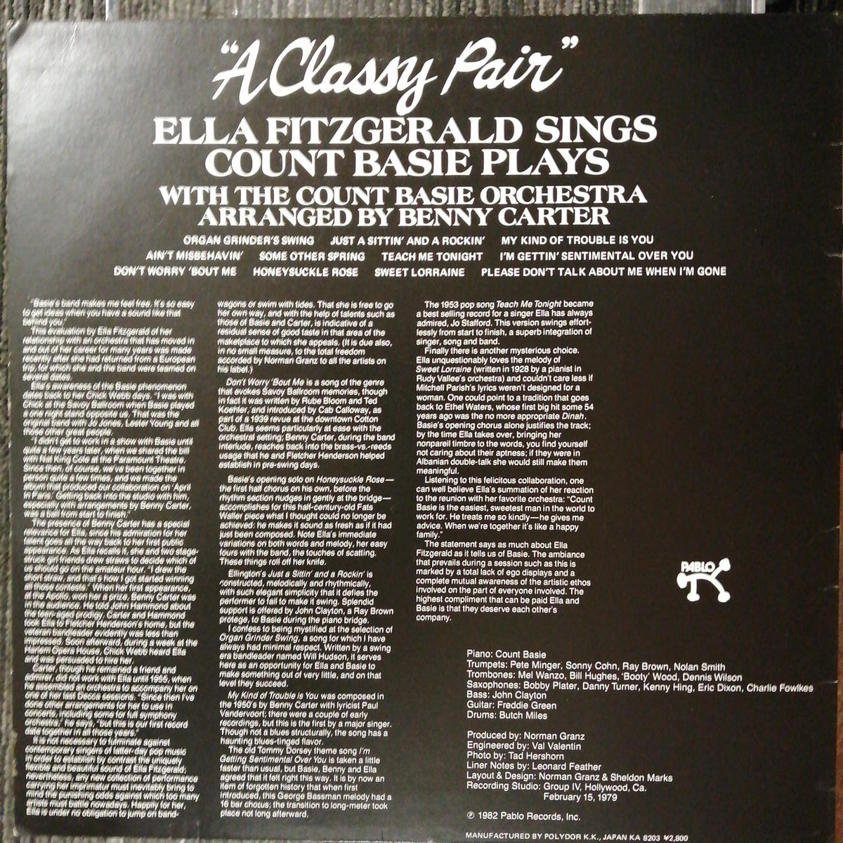 PABLO TODAY ELLA FITZGERALD COUNT BASIE/A 28MJ 3138