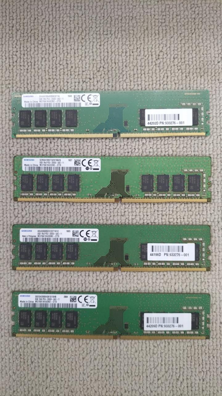 [JUNK] SAMSUNG DDR4 8GB (4 pieces) PC4-2666V-UA2-11