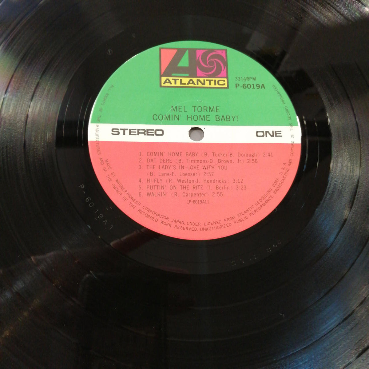 ATLANTIC MEL TORME/COMIN' HOME BABY! P-6019A
