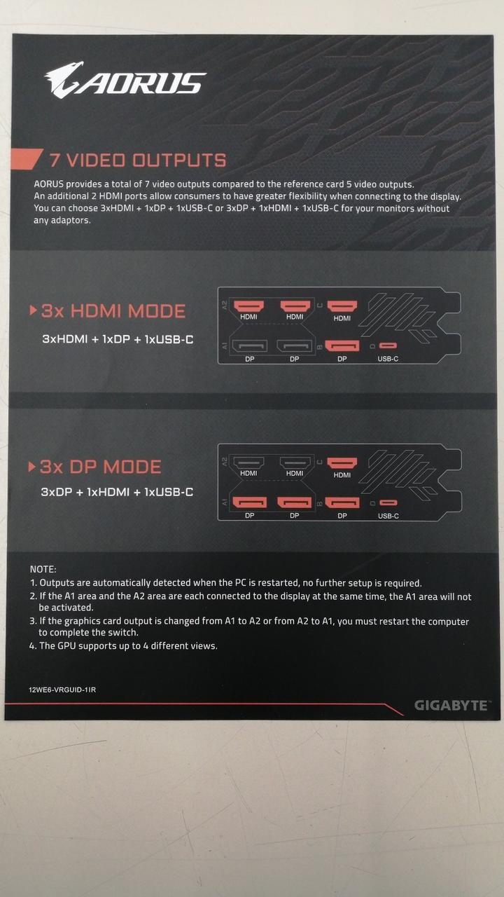 AORUS Graphics Board: GV-N208TAORUSX WB-11GC