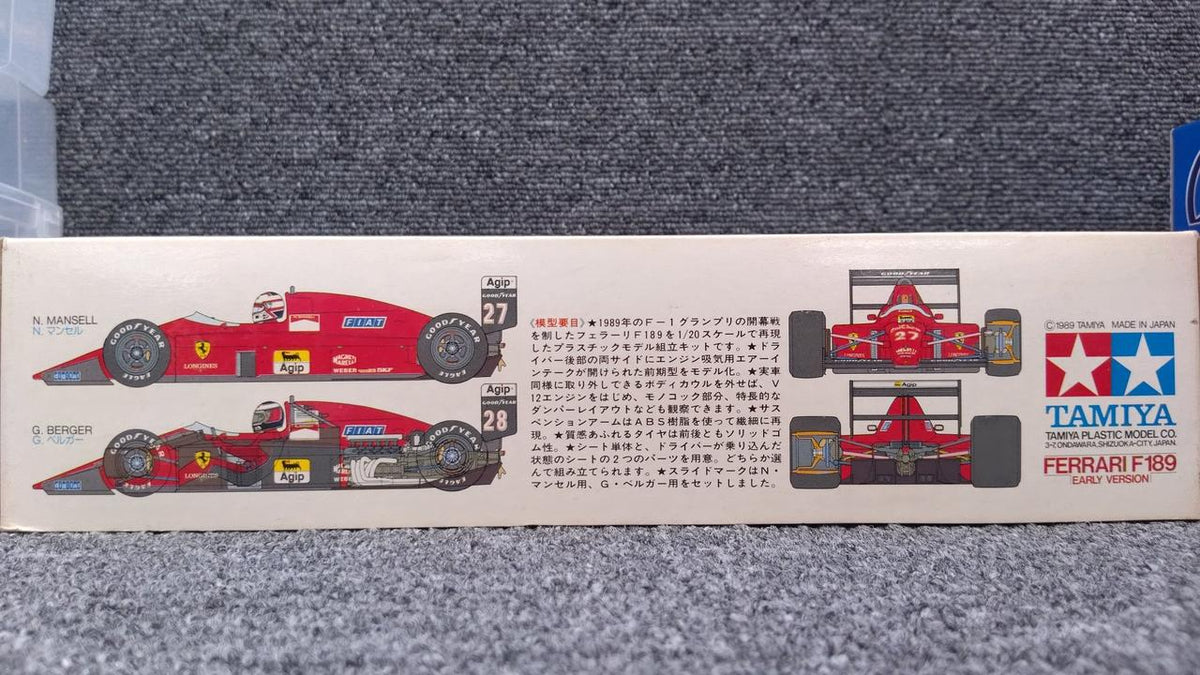 Tamiya Plastic Model 1/20 Ferrari F189 Early Model