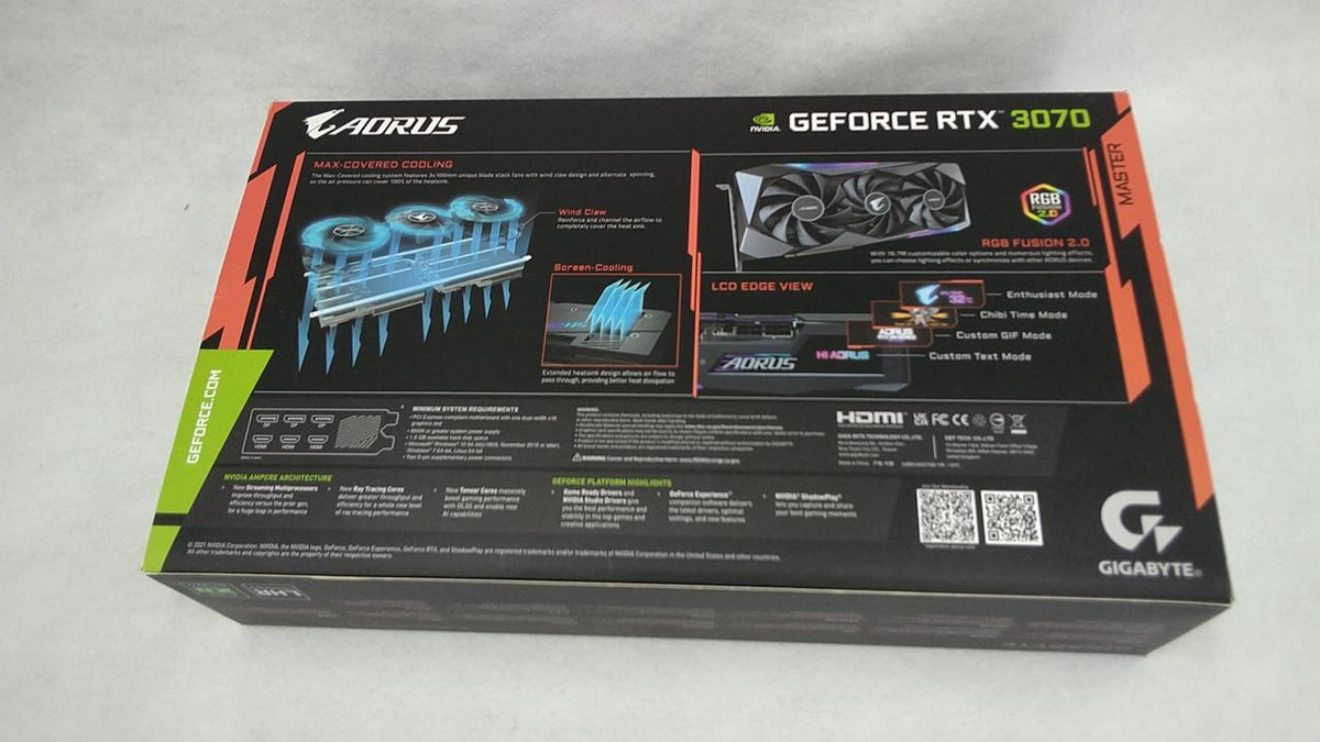 GIGABYTE GPU GV-N3070AORUS M-8GD