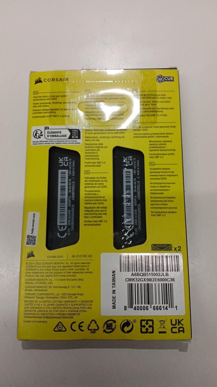 CORSAIR DDR5 16GB×2 CMK32GX5M2E6000C36