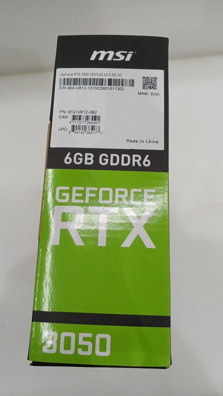 MSI Graphics Card: RTX 3050 VENTUS 2X E 6G OC
