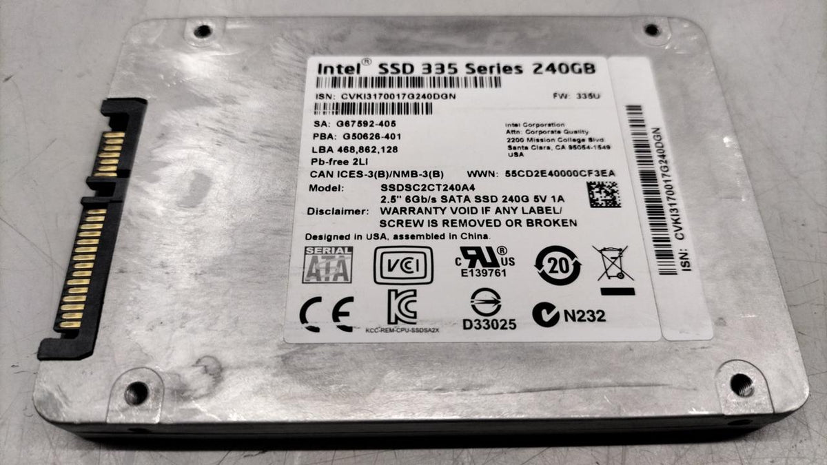 INTEL SSD/240GB SSDSC2CT240A4