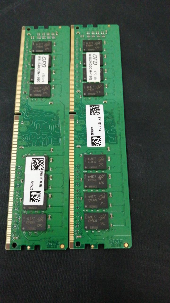 CRUCIAL DDR4 memory 16GB x 2 sticks CT16G4DFD824A. C16FBR1