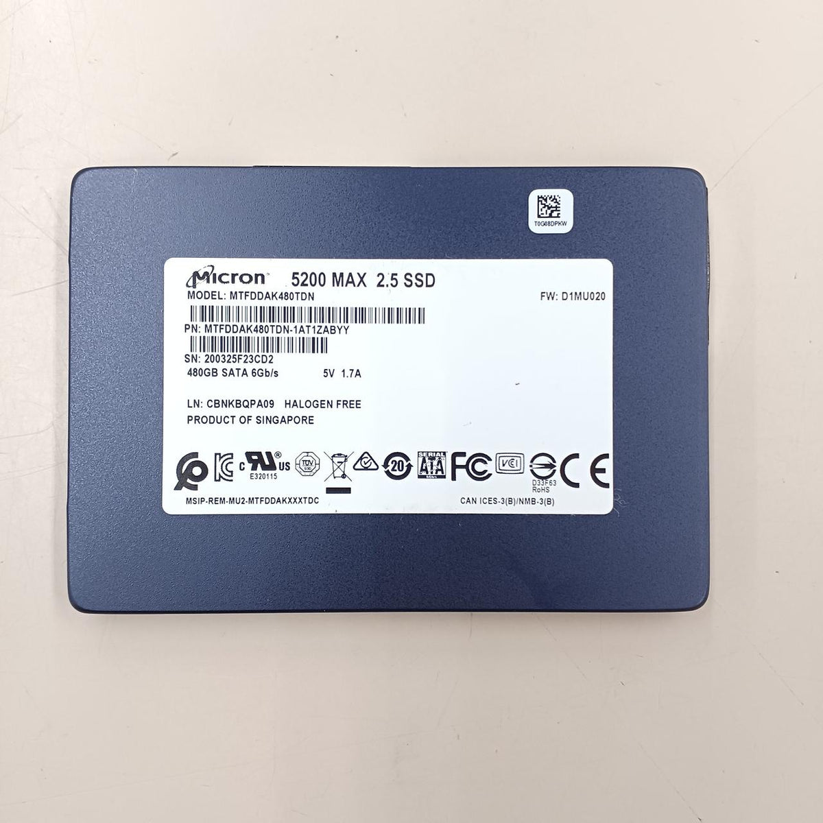 MICRON SSD MTFDDAK480TDN