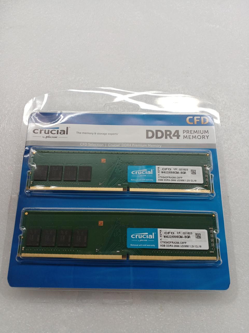 Crucial [8GBx2] DDR4 Memory W4U2666CM-8GR