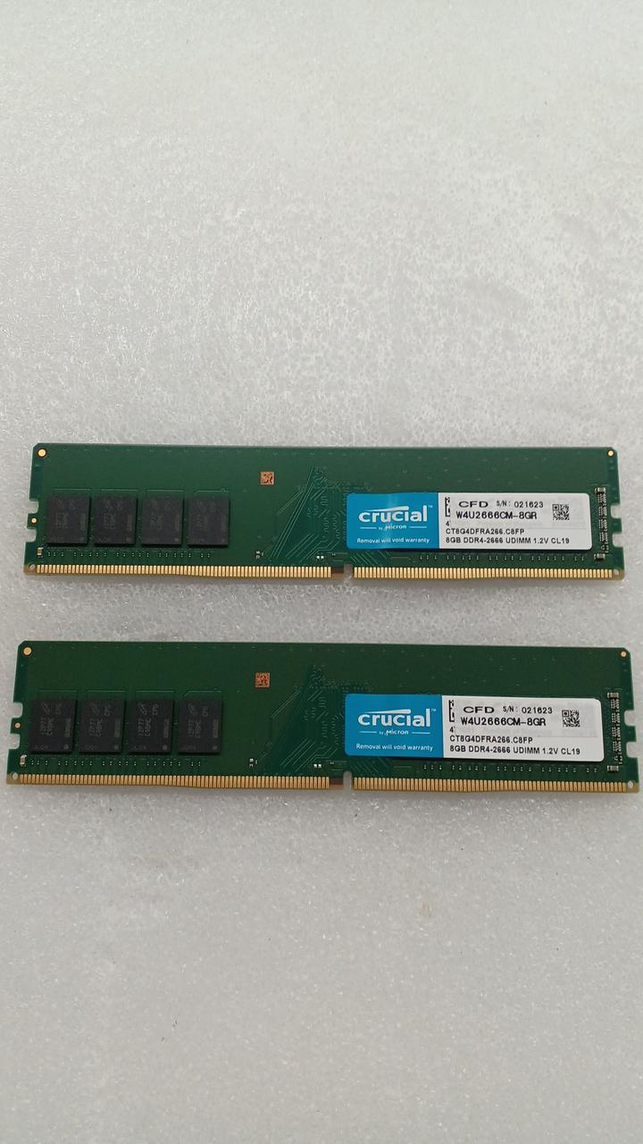 Crucial [8GBx2] DDR4 Memory W4U2666CM-8GR