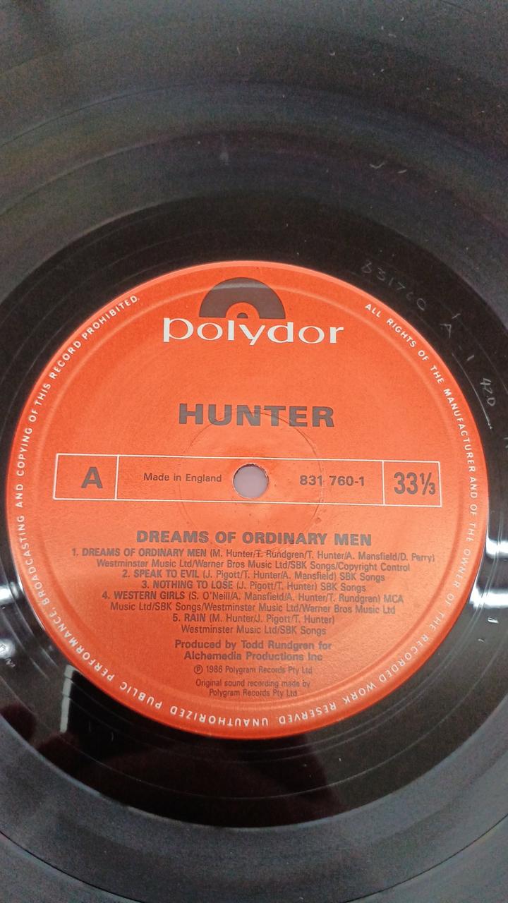 Polydor Western Music DREAMS OF ORDINARY MEN/HUNTER